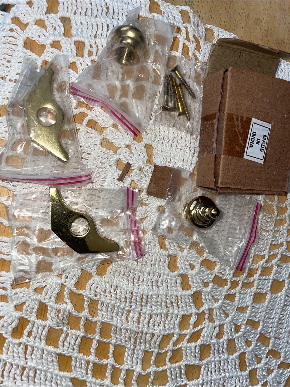 Brass Tone Decorative Hardware Set